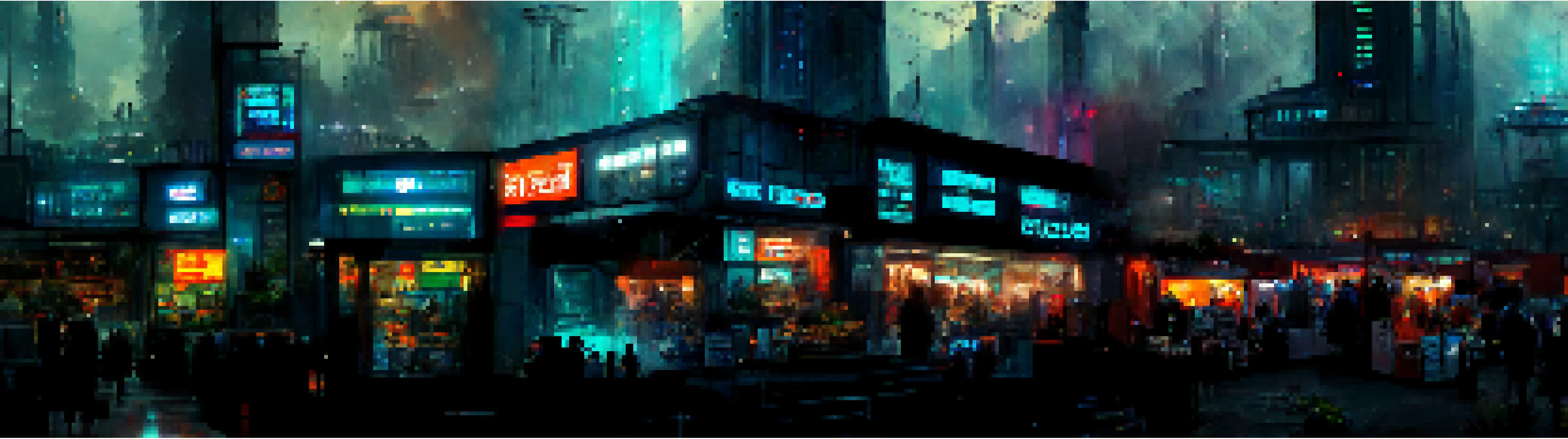 Cyberpunk style banner
